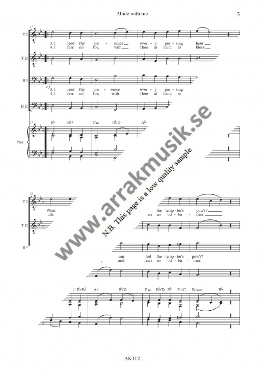 Abide with me - TTBB