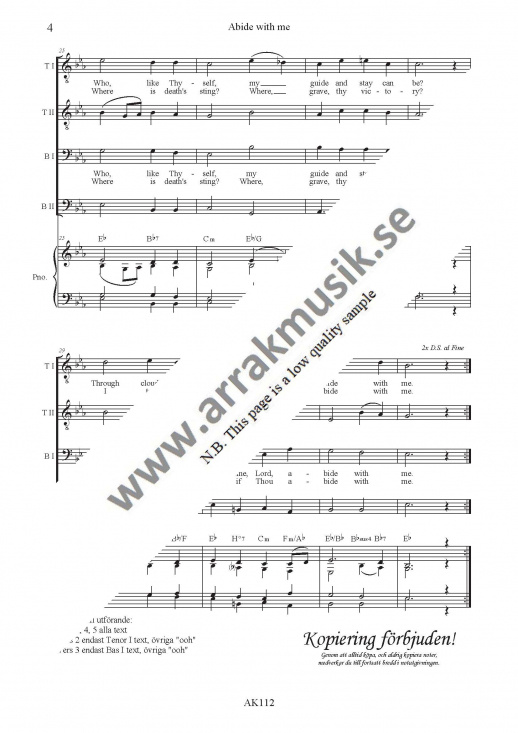 Abide with me - TTBB