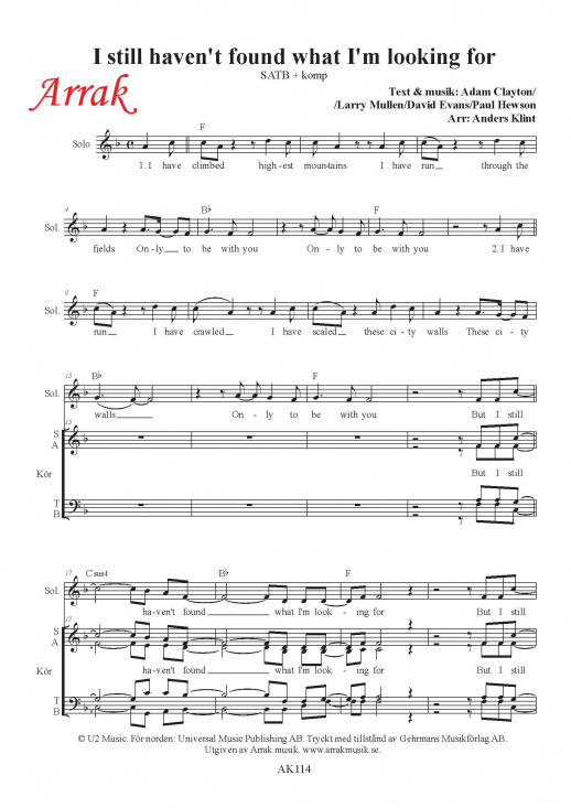 I still haven't found what I'm looking for