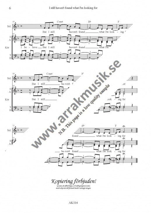 I still haven't found what I'm looking for