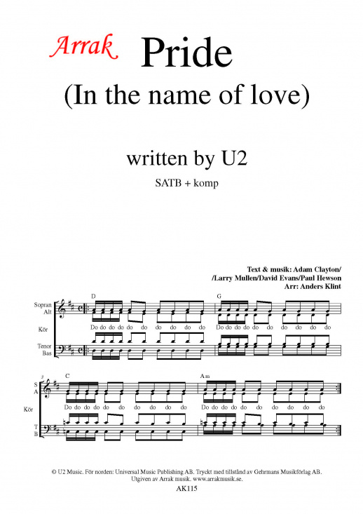 Pride (In the name of love)