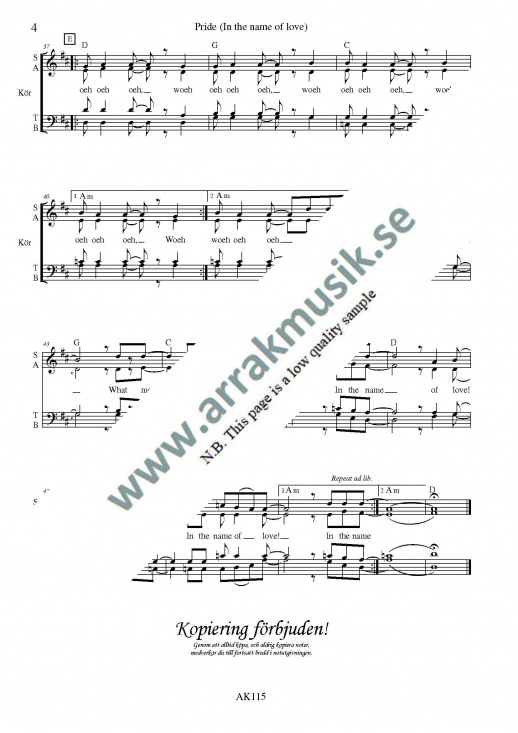 Pride (In the name of love)