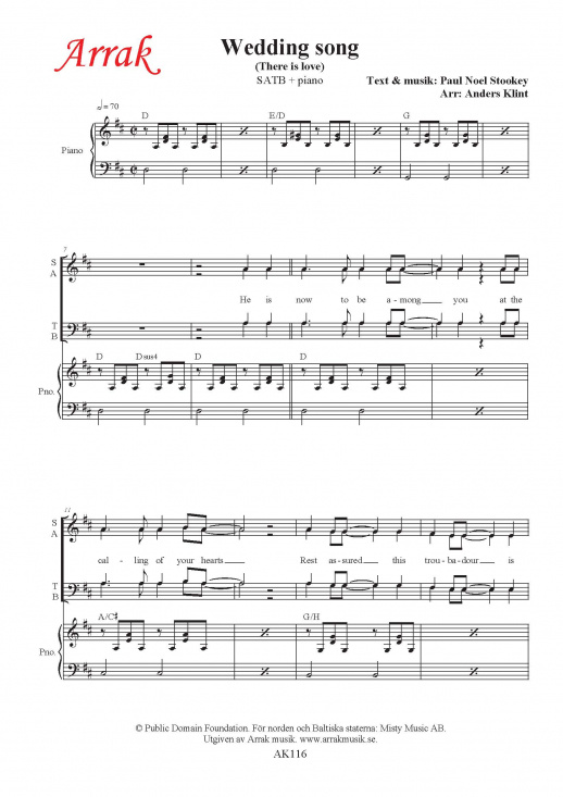 Wedding song (There is love)