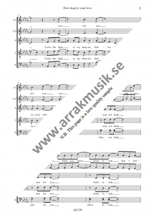 How deep is your love