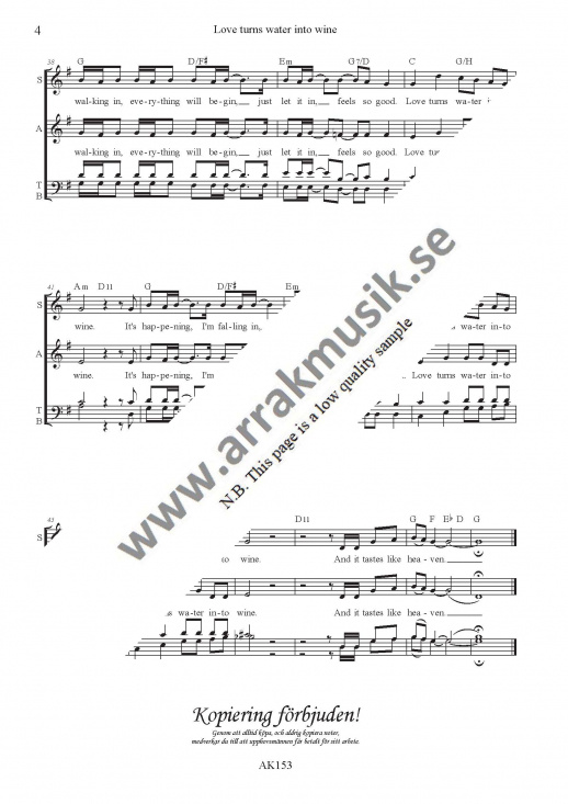 Love turns water into wine