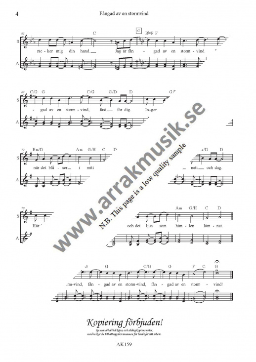 F�ngad av en stormvind