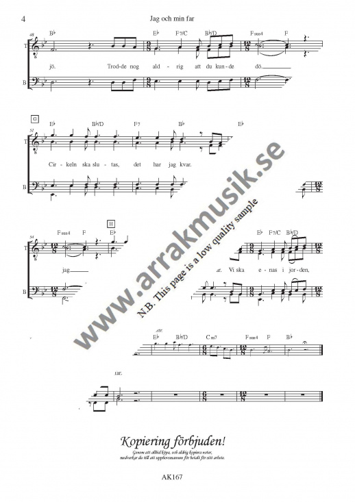 Jag och min far - TTBB