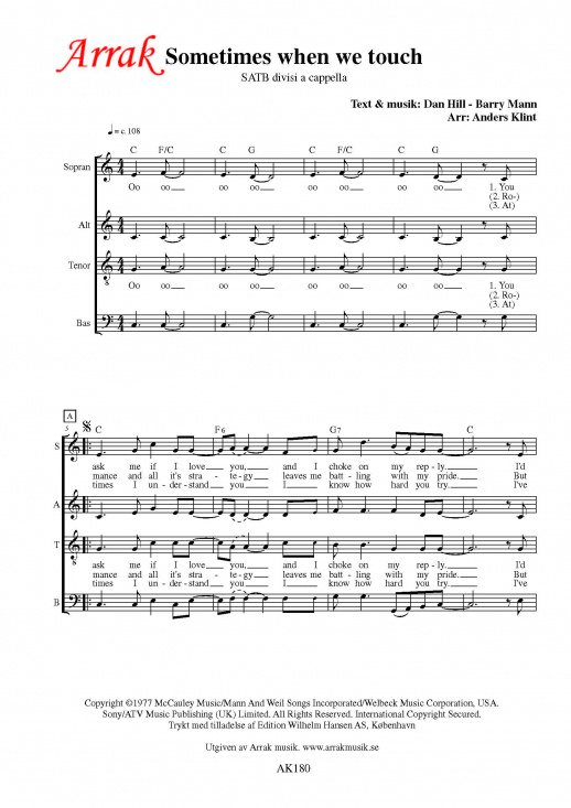 Sometimes when we touch