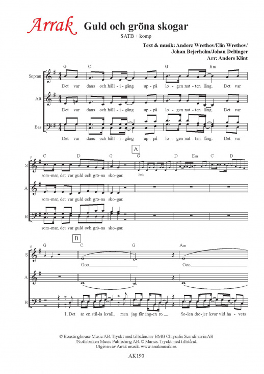 Guld och gr�na skogar