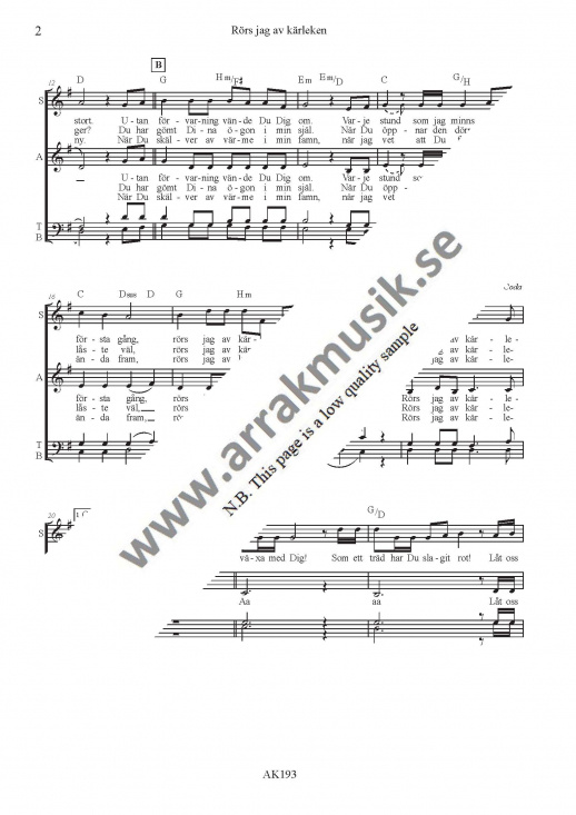 R�rs jag av k�rleken