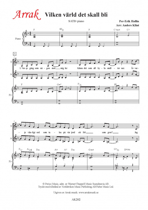 Vilken v�rld det skall bli (SATB)