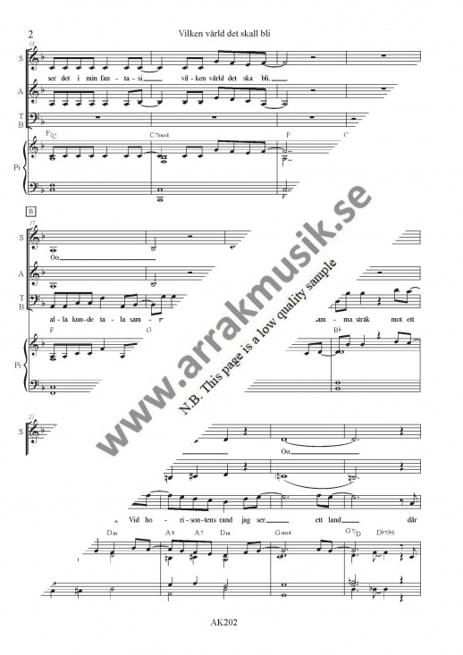 Vilken v�rld det skall bli (SATB)