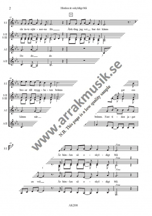 Himlen �r oskyldigt bl� - SSSAA