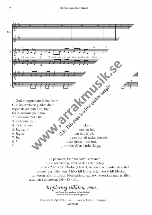 Staffansvisa fr�n Orust