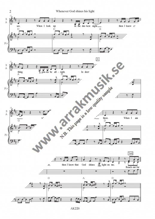 Whenever God shines his light