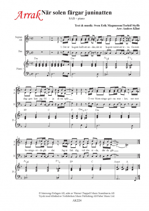 N�r solen f�rgar juninatten