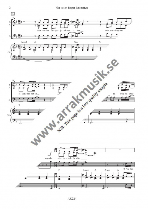 N�r solen f�rgar juninatten