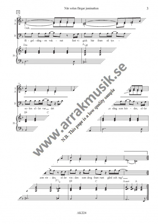 N�r solen f�rgar juninatten