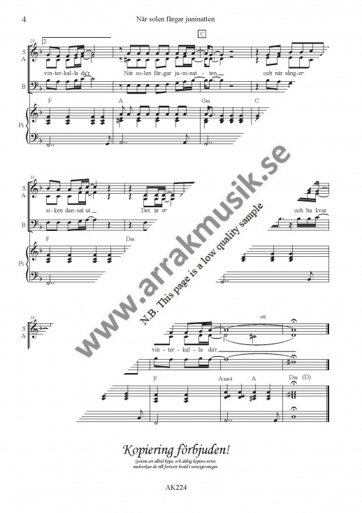 N�r solen f�rgar juninatten