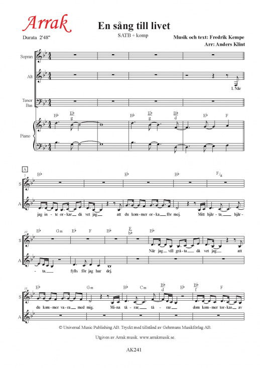 En s�ng till livet