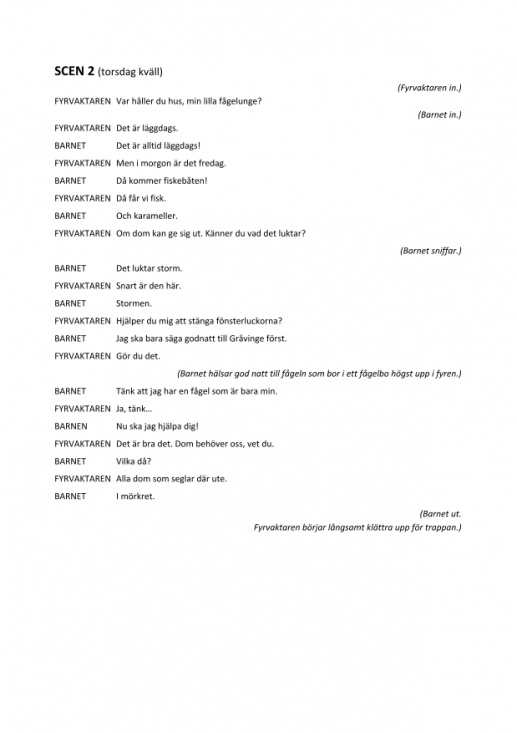 I skenet av en fyr - S�nger & Manus h�fte