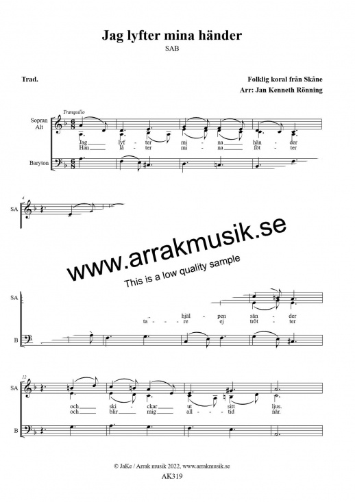 Jag lyfter mina h�nder