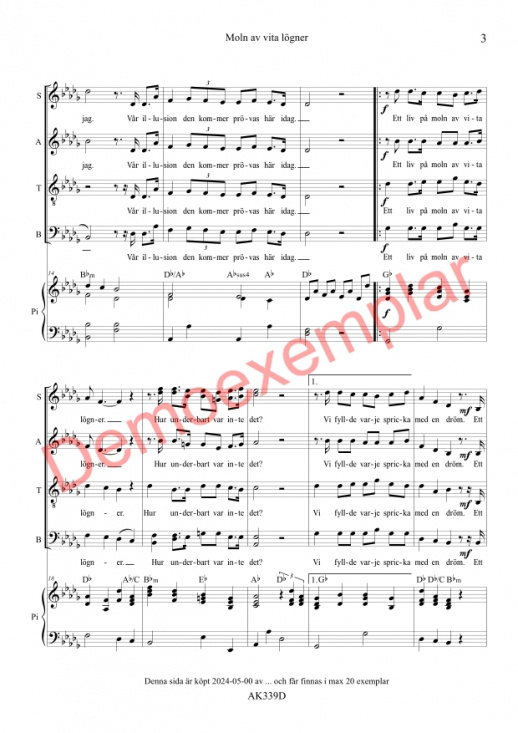 Moln av vita l�gner