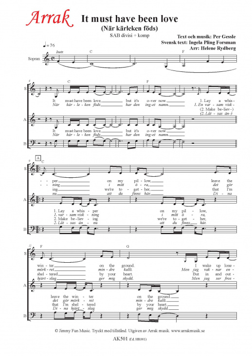 It must have been love/N�r k�rleken f�ds