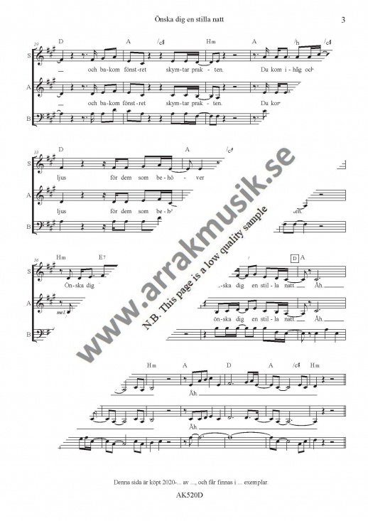 �nska dig en stilla natt