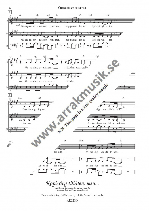 �nska dig en stilla natt