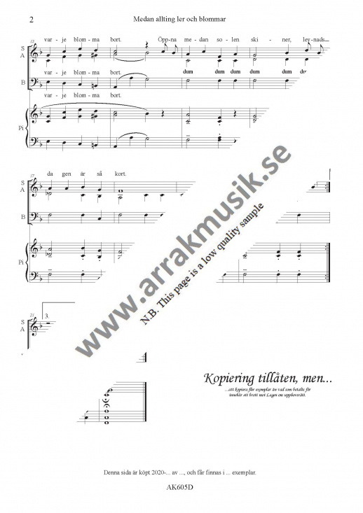 Medan allting ler och blommar