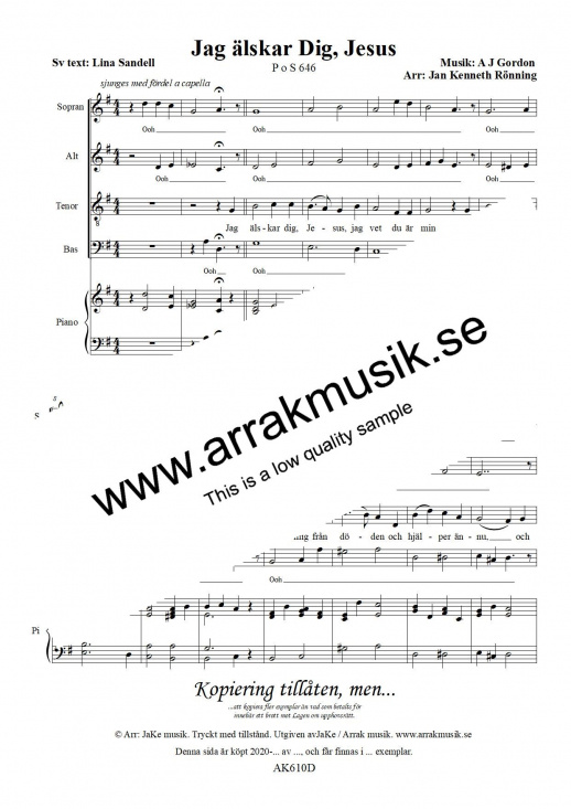 Jag �lskar Dig, Jesus