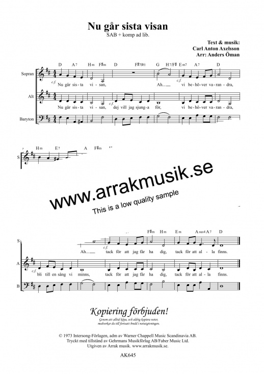 Nu g�r sista visan