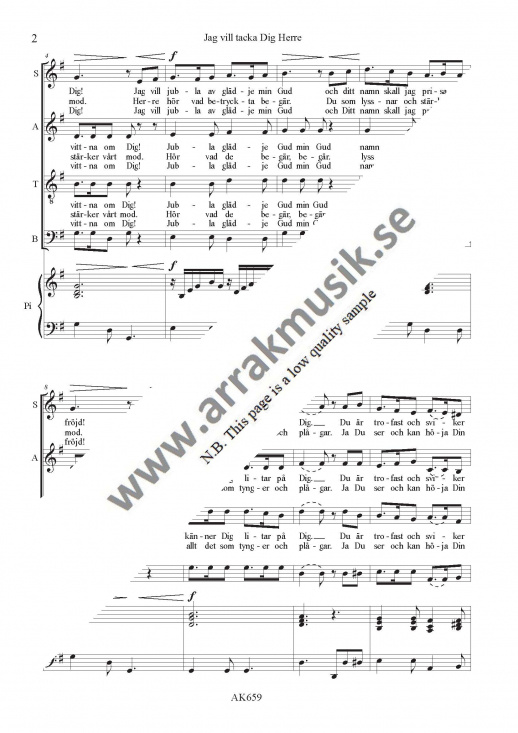 Jag vill tacka dig Herre