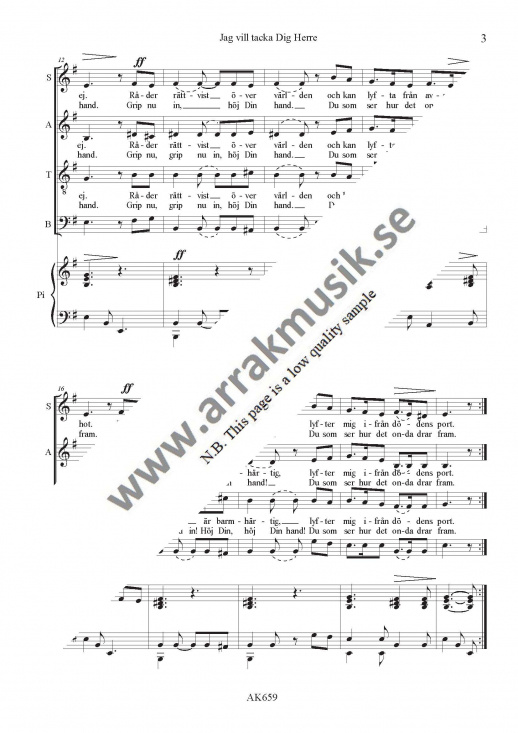 Jag vill tacka dig Herre