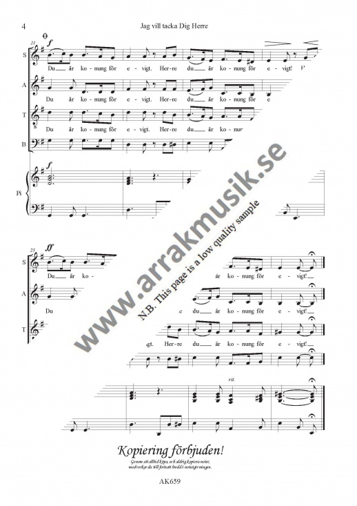 Jag vill tacka dig Herre