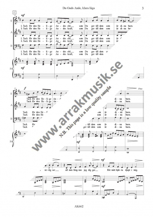 Du Guds Ande, klara l�ga