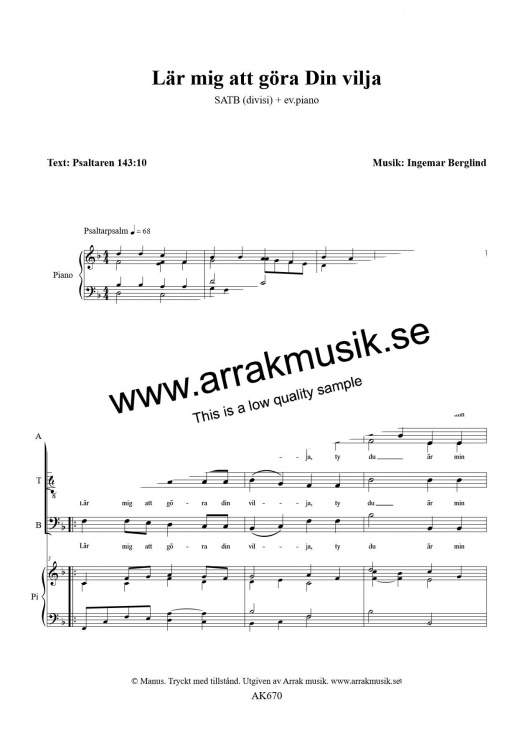 L�r mig att g�ra Din vilja