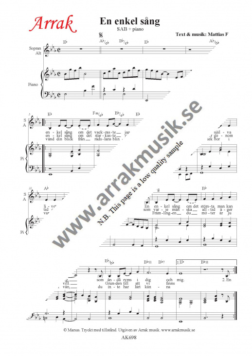 En enkel s�ng