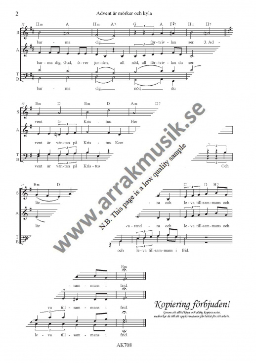 Advent �r m�rker och kyla