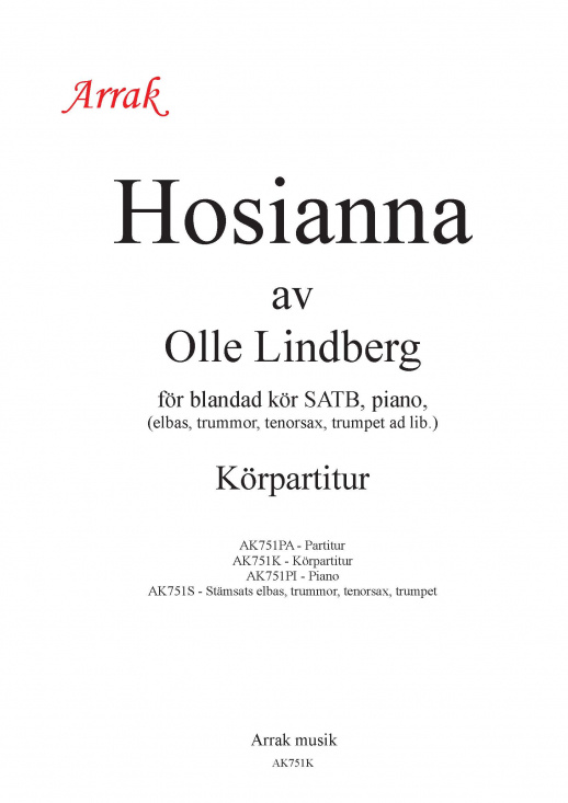 Hosianna - K�rpartitur